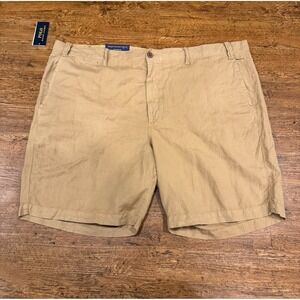 Polo Ralph Lauren Khaki Brown Linen Blend Casual Preppy Chino Shorts Men's 46Bx9